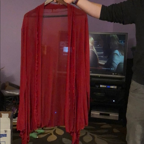 New With Tags - Beautiful Red Cover Up - Picture 1 of 4